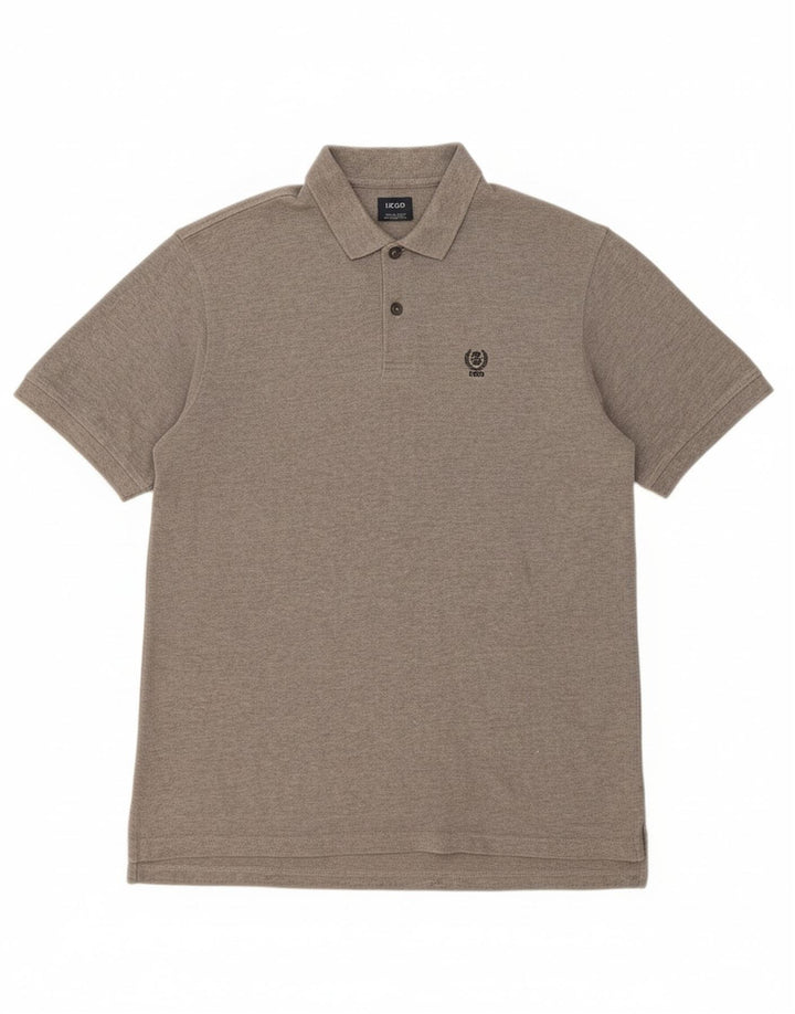 Camisa polo masculina IZOD grande algodão cinza