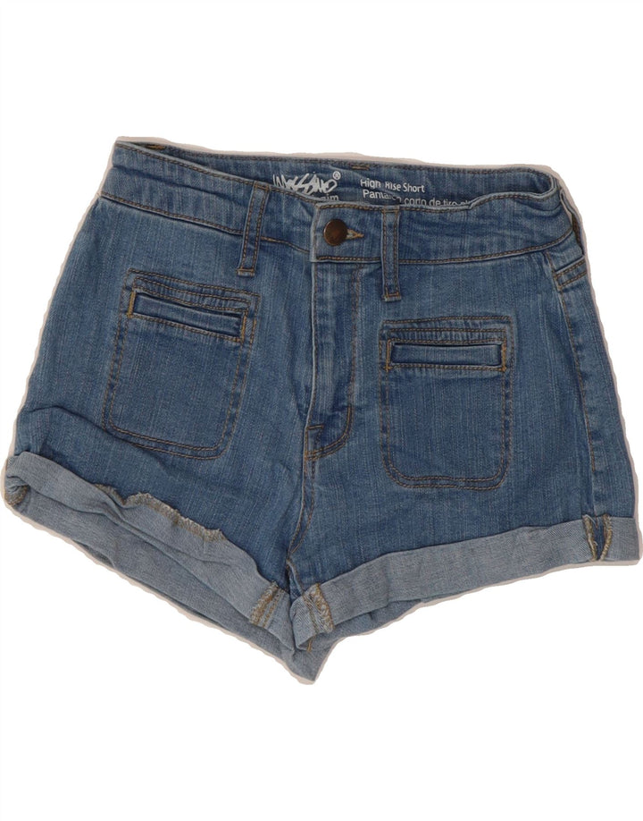 MOSSIMO Womens Super Strech Denim Shorts US 2 XS W26 Blue Cotton Vintage Mossimo and Second-Hand Mossimo from Messina Hembry 