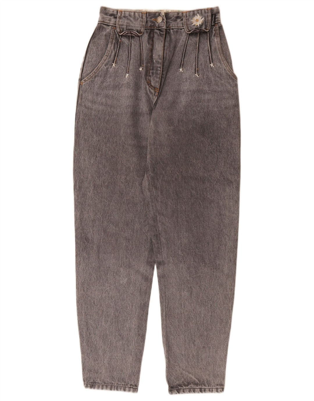 Cappopera Jeans Cônico Feminino W24 L27 Algodão Cinza