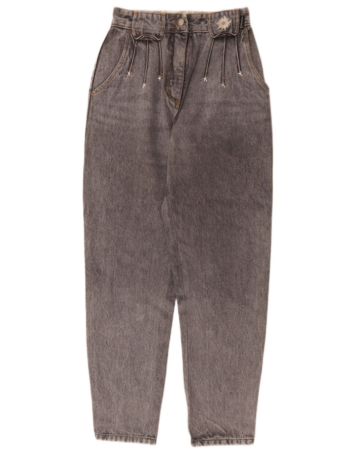 Cappopera Jeans Cônico Feminino W24 L27 Algodão Cinza