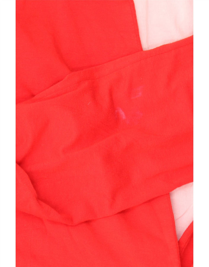 Jaqueta blazer feminina Zara com 1 botão Reino Unido 12 acetato vermelho médio
