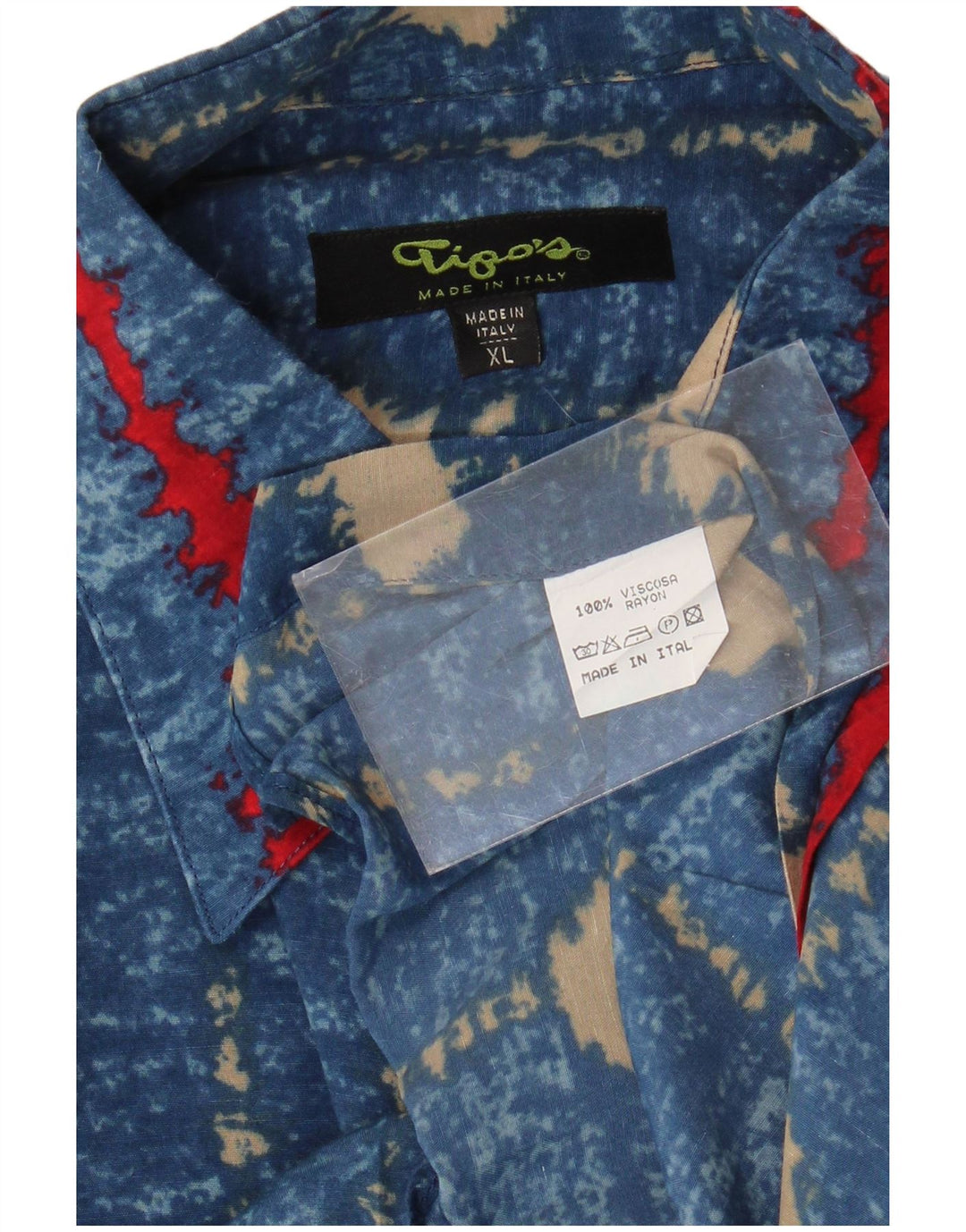 Camisa masculina de manga curta Tipo'S XL listrada azul viscose