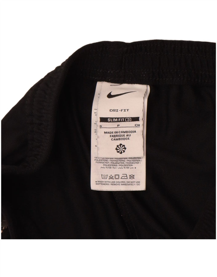 Calça de treino masculina Nike Dri Fit Slim pequena preta de poliéster