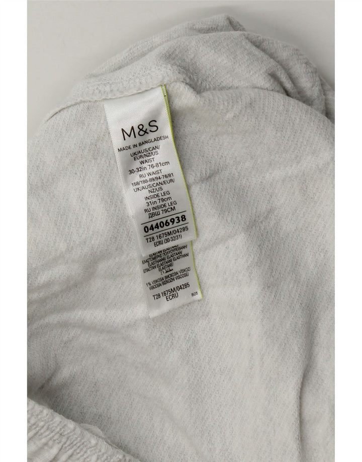 Calça de treino masculina Marks & Spencer algodão cinza médio