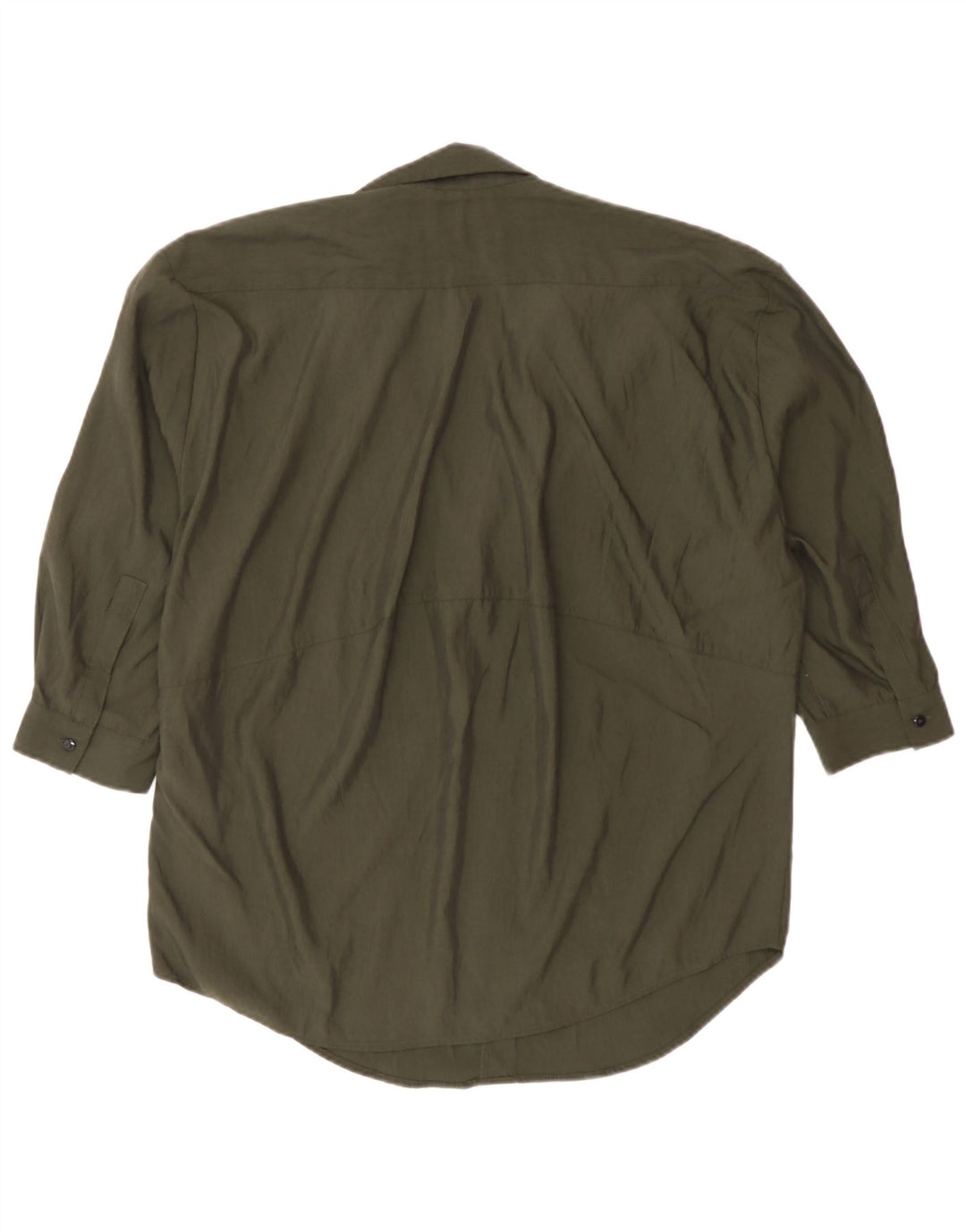 Pulôver feminino Zara manga 3/4 oversized Reino Unido 6 XS cáqui Lyocell