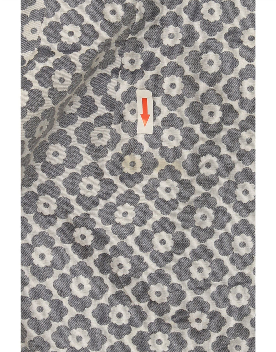 Mini saia feminina Oasis UK 10 pequena W28 cinza floral poliéster