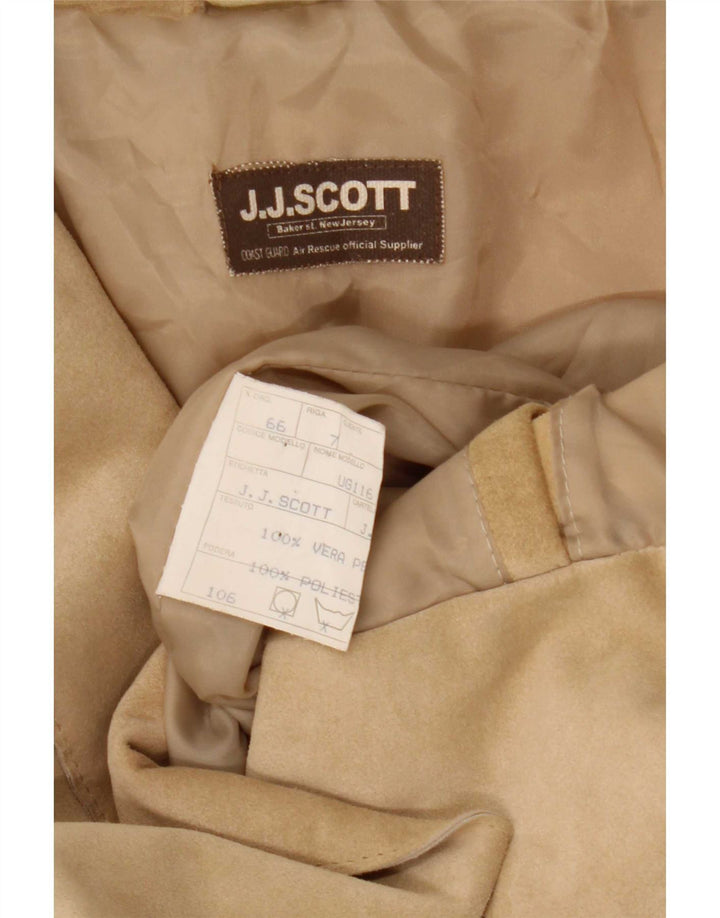 Jaqueta blazer masculina de camurça com 3 botões J.J.Scott IT 52 XL couro bege