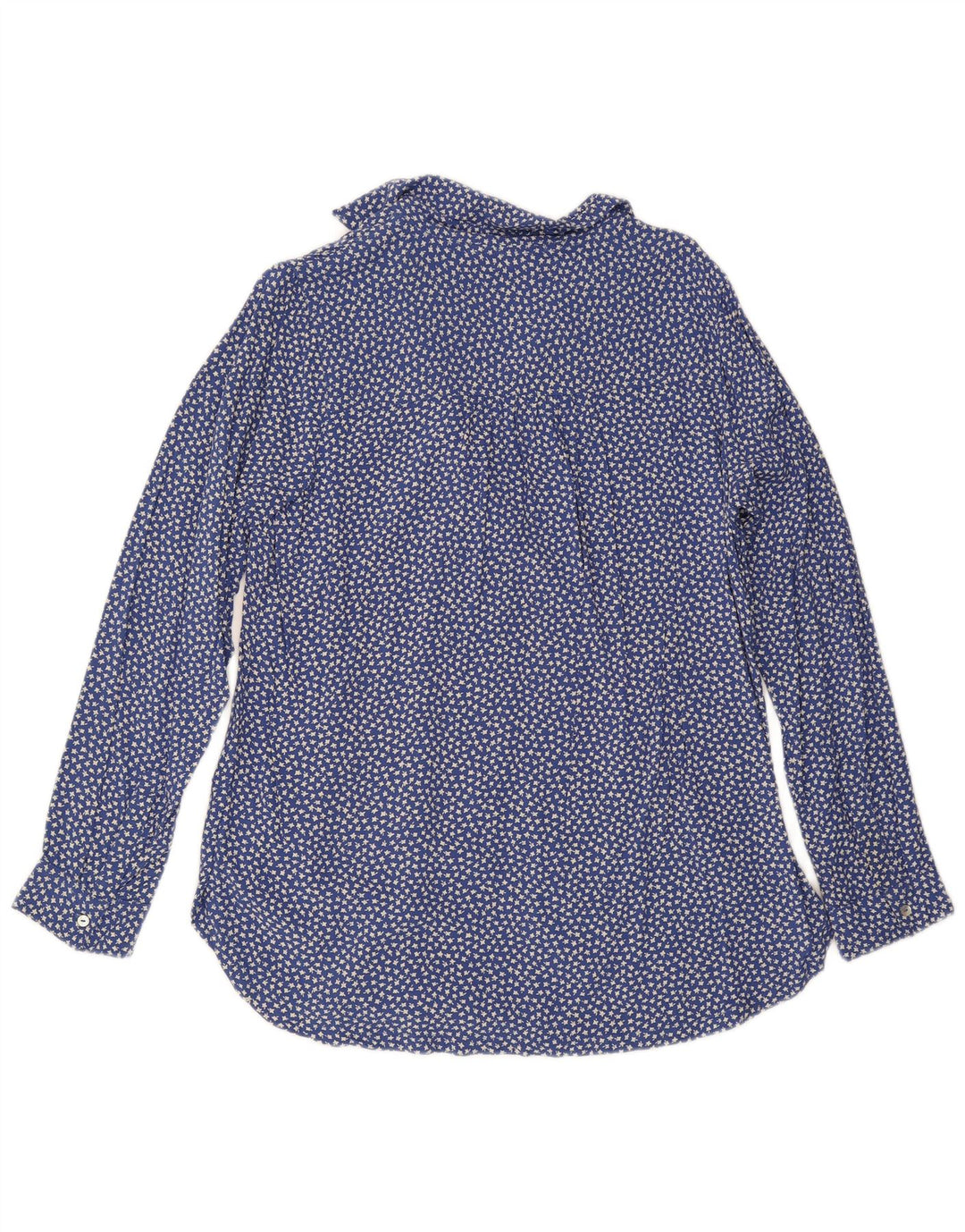 Pulôver feminino Fat Face UK 12 viscose floral azul médio