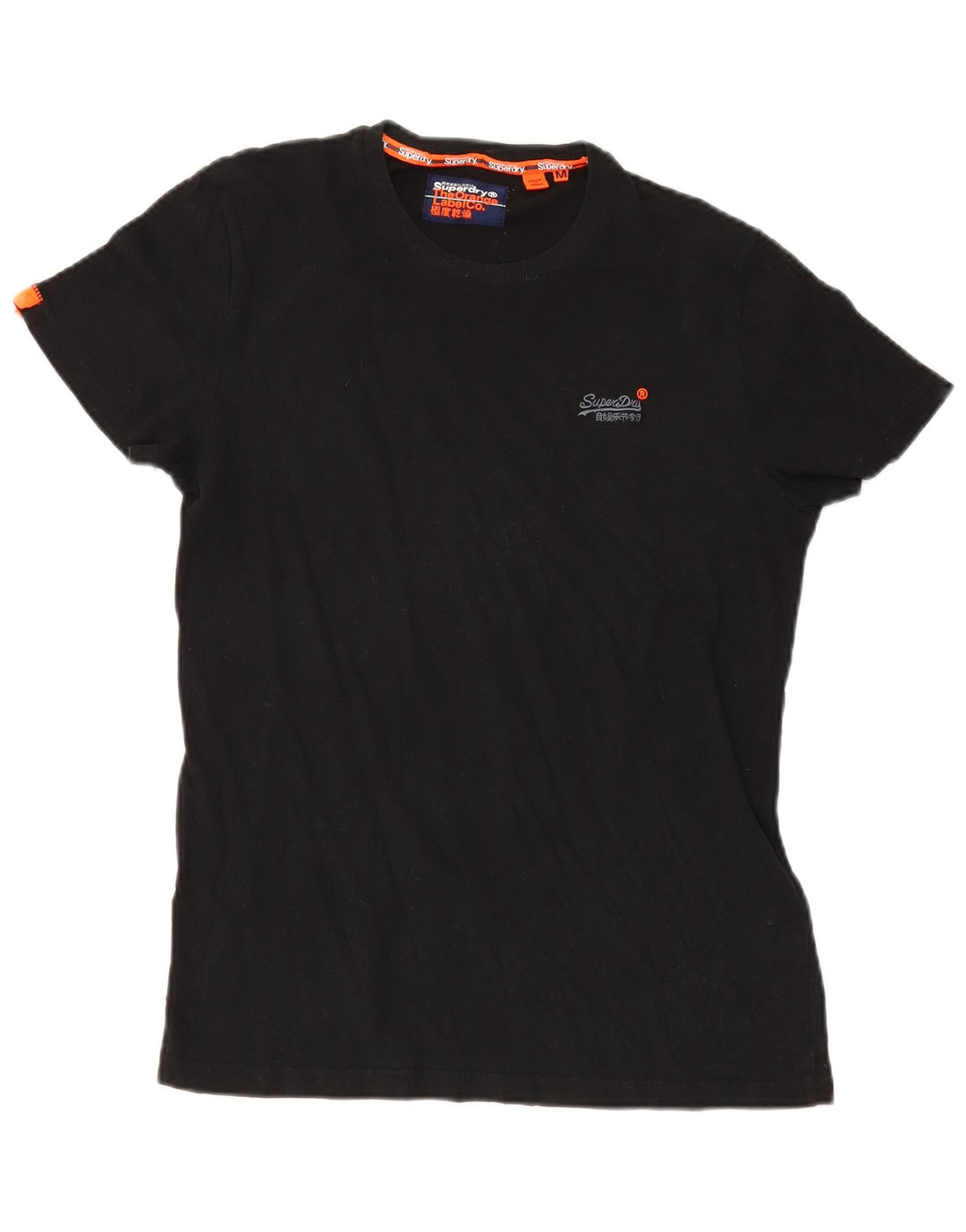 Camiseta masculina Superdry Top médio algodão preto