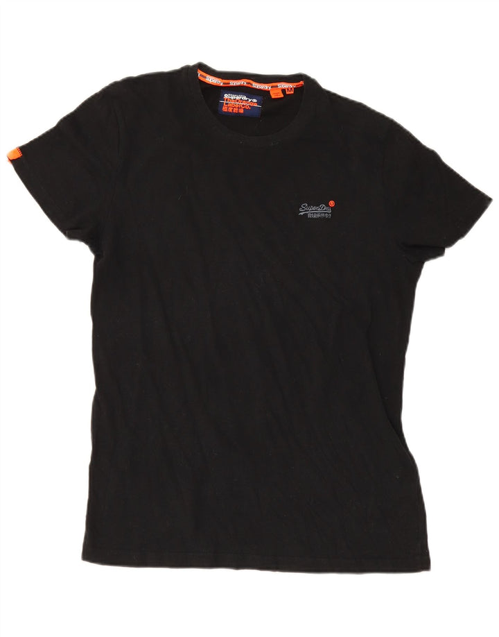 Camiseta masculina Superdry Top médio algodão preto