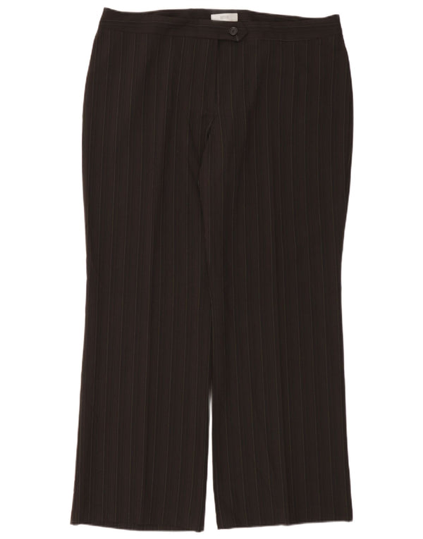 Calça Chino Feminina Marks & Spencer Reino Unido 20 2XL W40 L32 Riscas Marrom