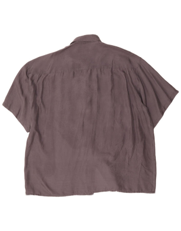 Novo Rápido masculino camisa de manga curta tamanho 45/46 2xl cinza seda