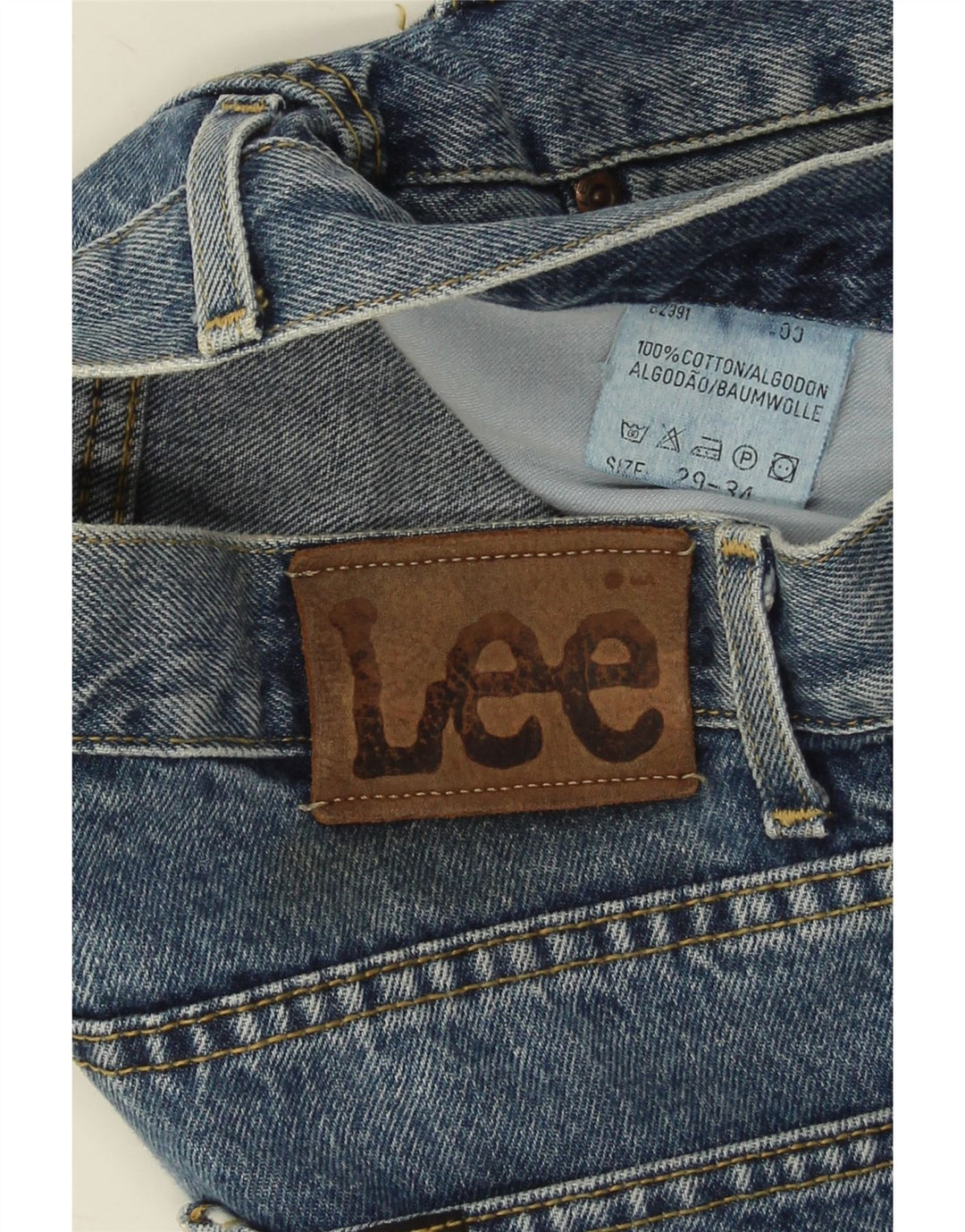 Lee Mens Tapered Jeans W29 L34 Azul Algodão