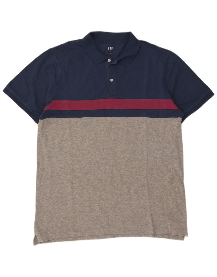 Camisa polo masculina Gap XL cinza colorblock algodão