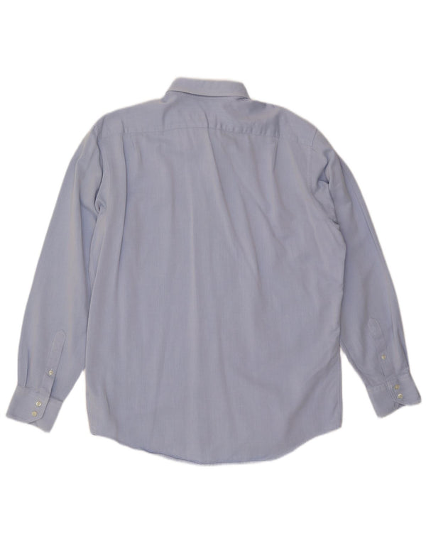 Camisa masculina LACOSTE Regular Fit tamanho 43 grande algodão azul