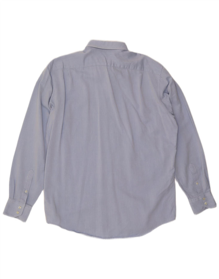 Camisa masculina LACOSTE Regular Fit tamanho 43 grande algodão azul