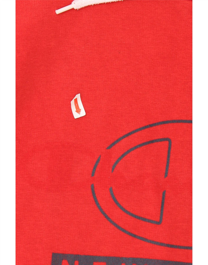 CHAMPION Suéter com capuz gráfico masculino médio vermelho