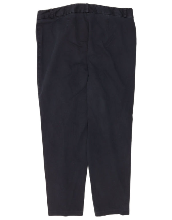 Calças cortadas femininas Marks & Spencer UK 16 grandes W34 L25 azul marinho