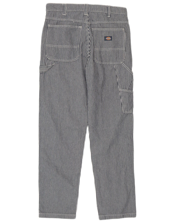 Calça cargo reta masculina Dickies W31 L32 algodão listrado azul marinho