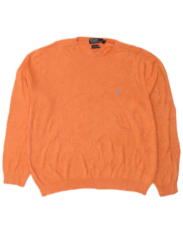 Suéter masculino Polo Ralph Lauren com gola redonda XL laranja algodão
