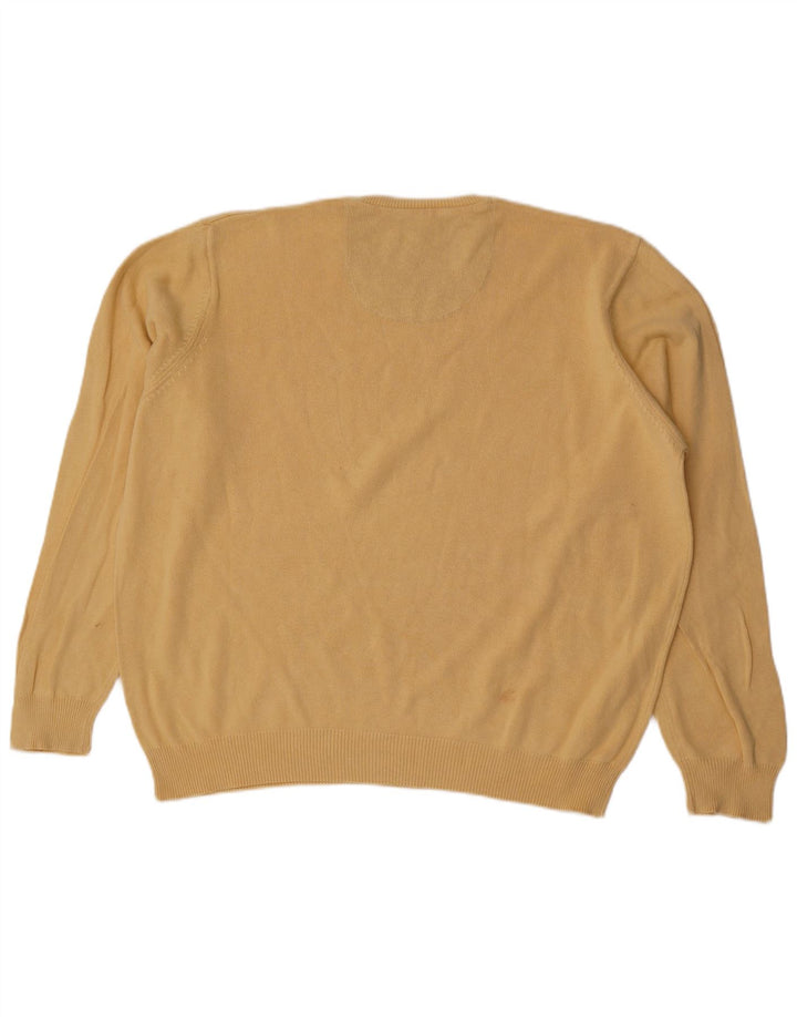 Suéter masculino Marks & Spencer Blue Harbor com gola redonda XL amarelo