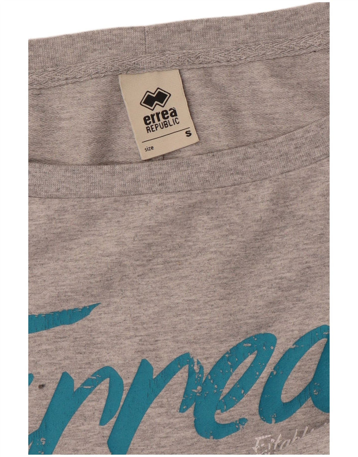 Suéter Errea feminino oversized com ombro de fora UK 10 pequeno cinza