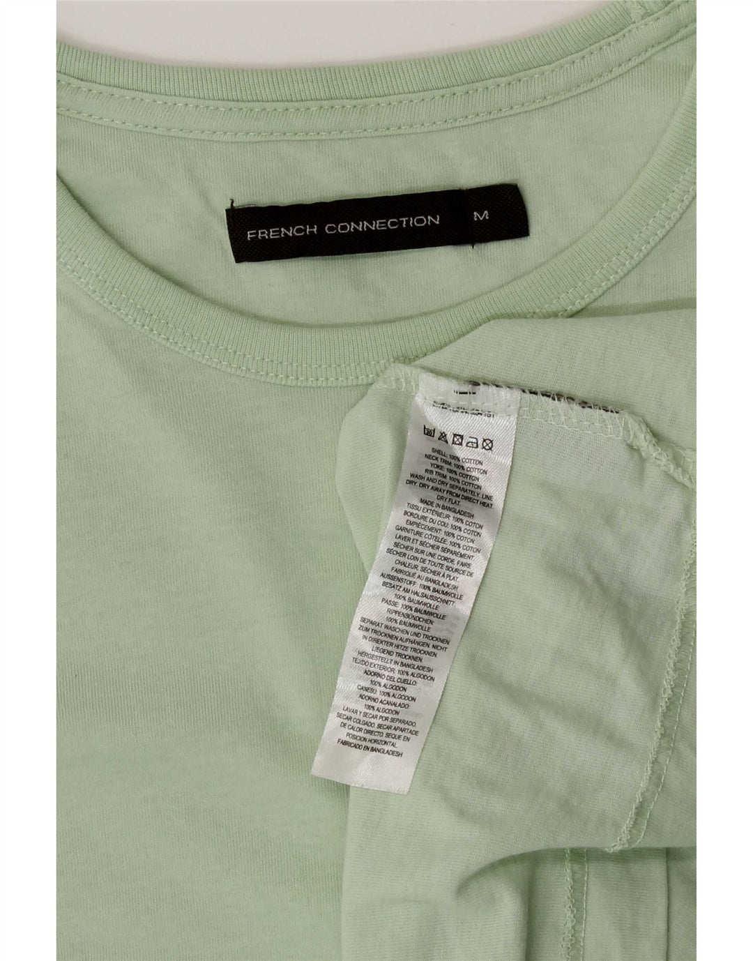 Camiseta masculina French Connection Top algodão verde médio