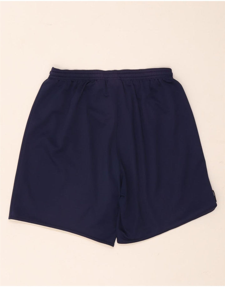 Shorts esportivos masculinos Adidas pequenos poliéster azul marinho