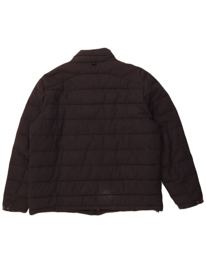 Jaqueta acolchoada masculina FAT FACE UK 44 2XL algodão preto