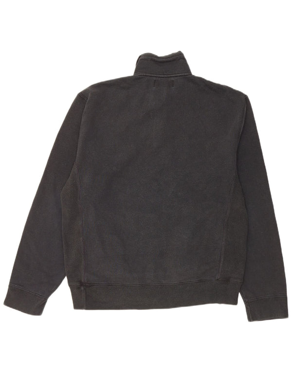 Polo Ralph Lauren moletom feminino com zíper e gola em jumper UK 14 médio preto