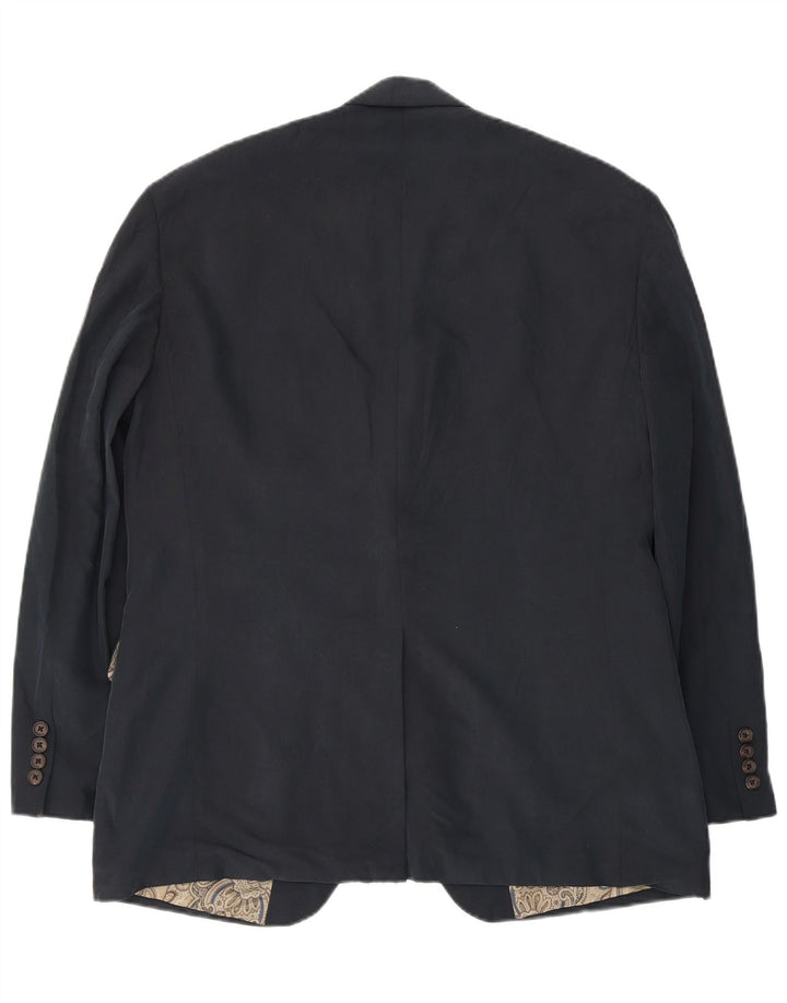 Jaqueta Blazer Masculina Ralph Lauren com 2 Botões Reino Unido 40 Médio Azul Marinho Modal
