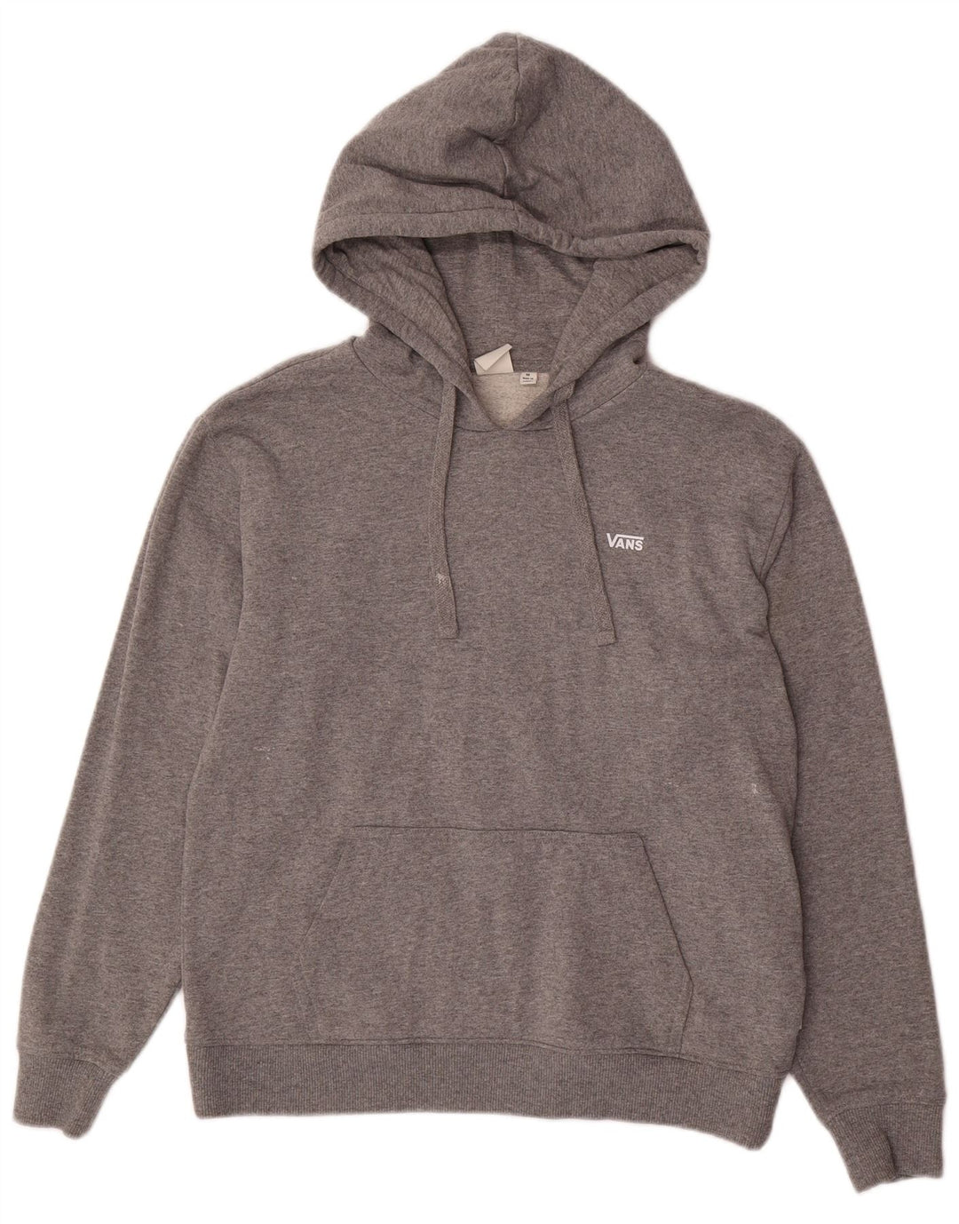 VANS feminino gráfico moletom com capuz UK 14 médio cinza algodão