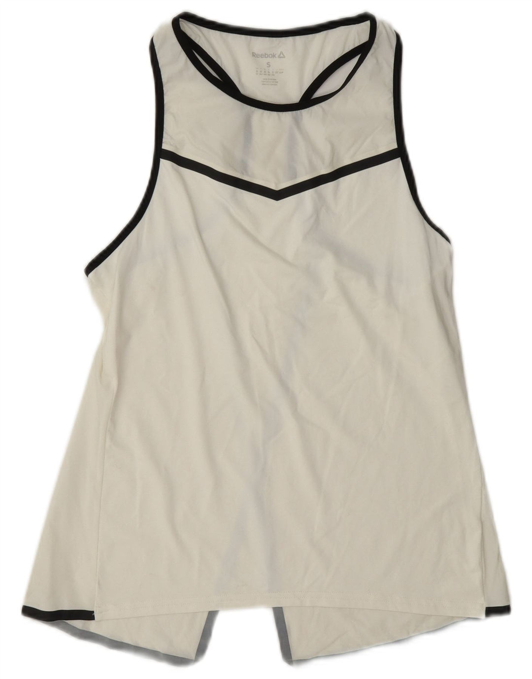 Reebok Womens Graphic Vest Top UK 8/10 Pequeno Branco