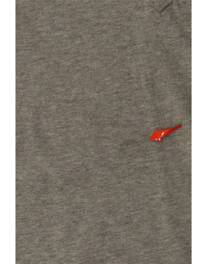 Camisa polo masculina DIESEL algodão cinza médio