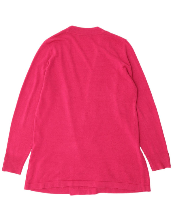 Marks & Spencer Womens Open Cardigan Sweater UK 20 2XL Pink Acrylic