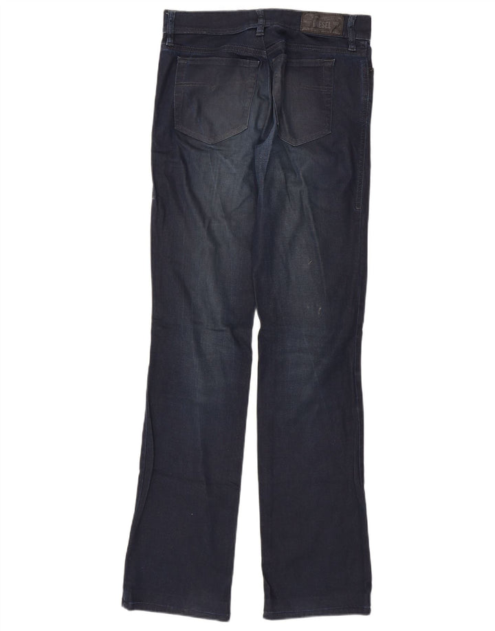 DIESEL Calça jeans feminina regular fit slim bootcut W26 L32 algodão azul marinho