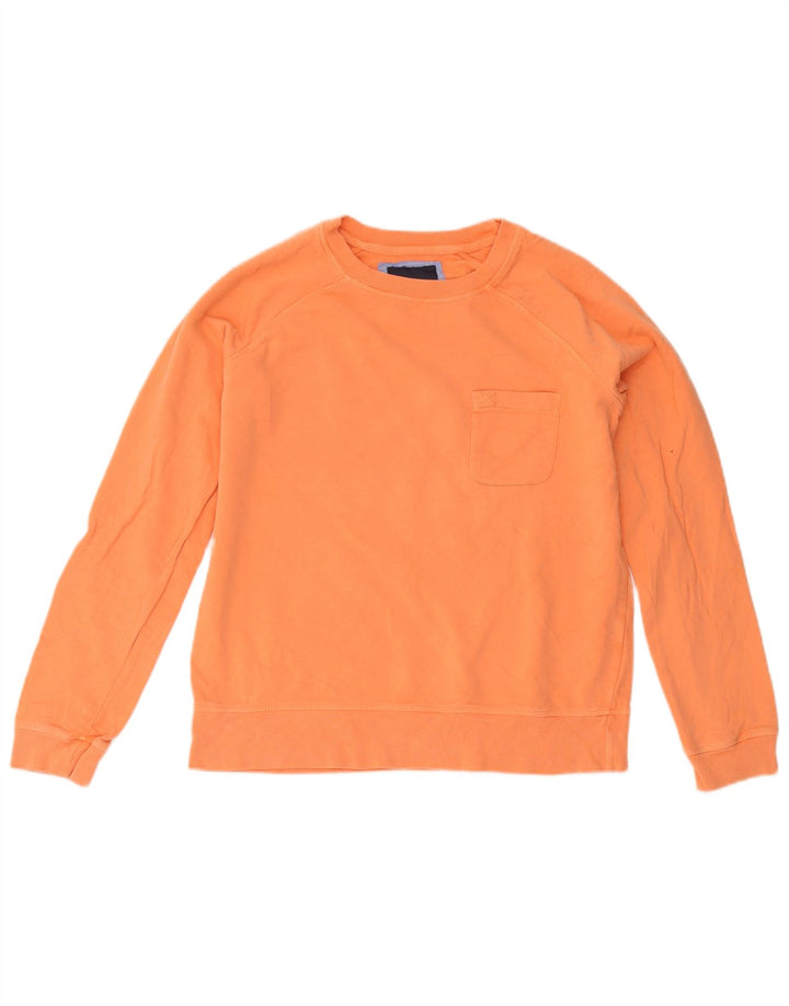 Crew Clothing moletom feminino jumper UK 10 pequeno laranja
