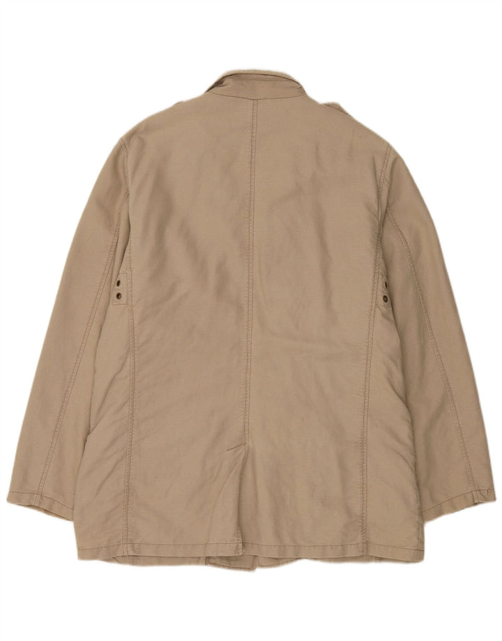 Jaqueta militar masculina Jan Paulsen EU 54 2XL linho bege