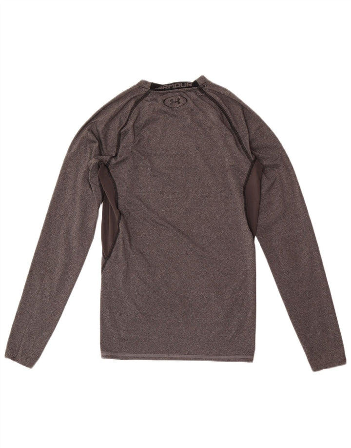 UNDER ARMOUR Camiseta masculina gráfica manga comprida pequena cinza manchada