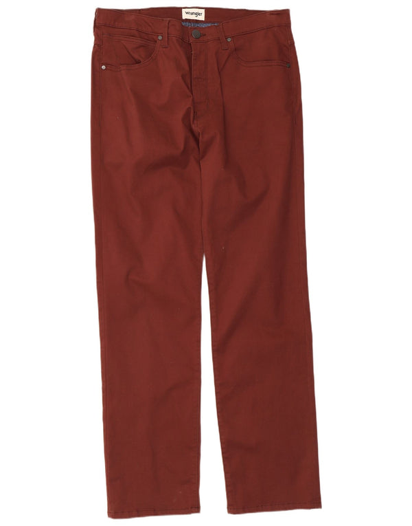 Calça Wrangler masculina Arizona reta casual W36 L32 algodão marrom