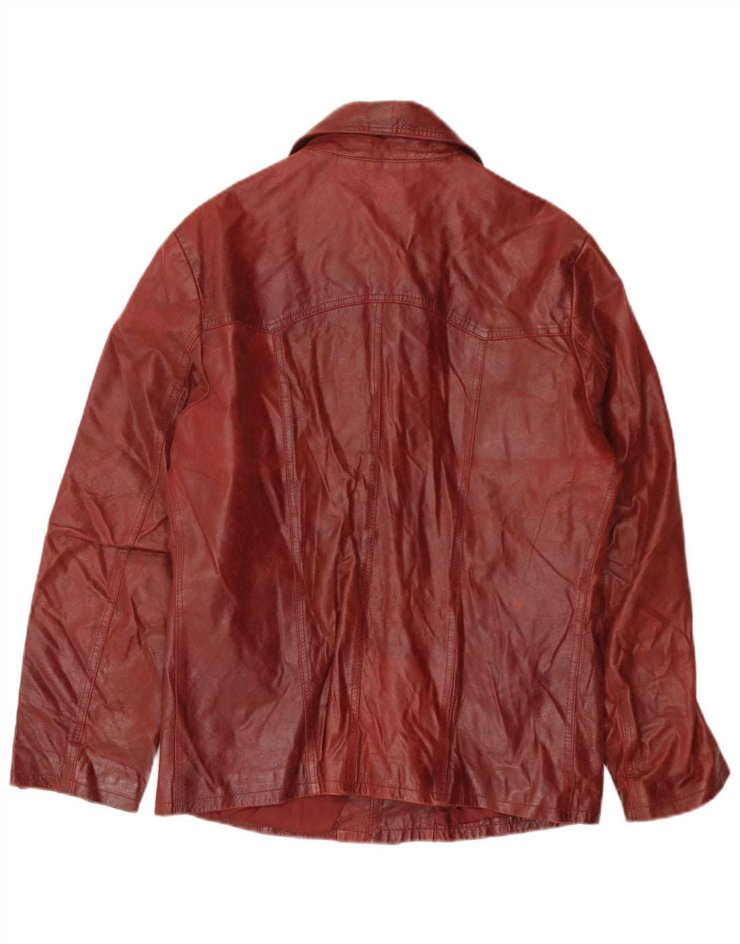 Jaqueta de couro masculina ZEN IT 48 Médio Borgonha