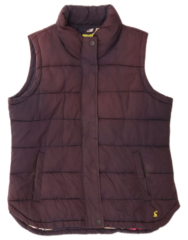 Gilet feminino acolchoado Joules UK 14 grande poliéster azul marinho