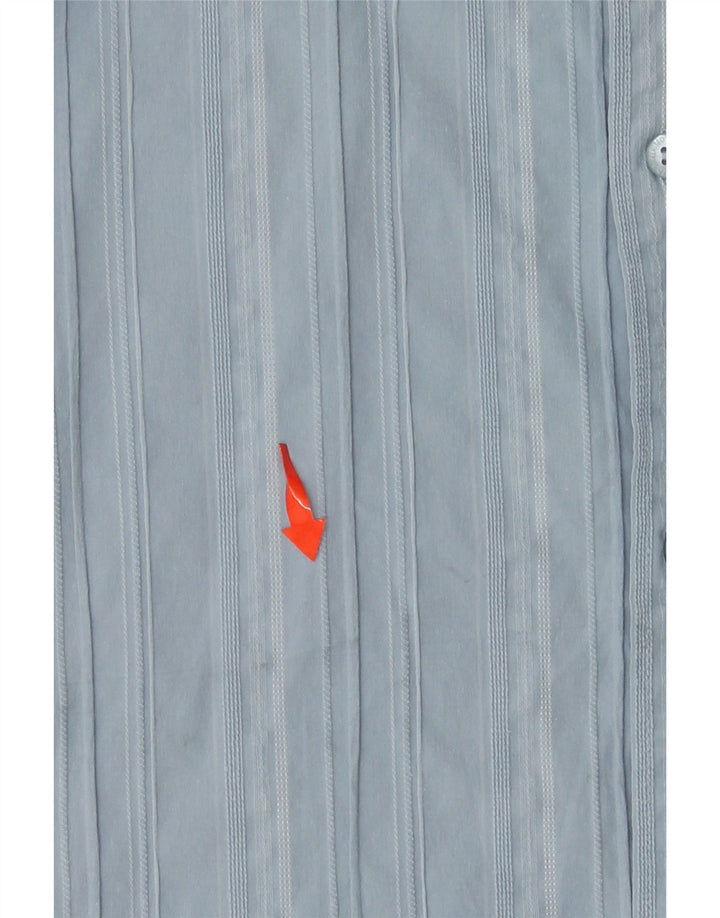 Camisa masculina TED BAKER tamanho 6 2XL algodão listrado azul