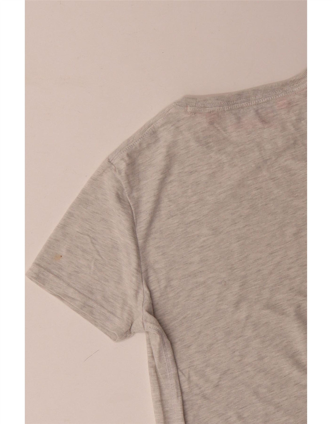 Camiseta masculina Superdry com estampa gráfica grande algodão manchado cinza