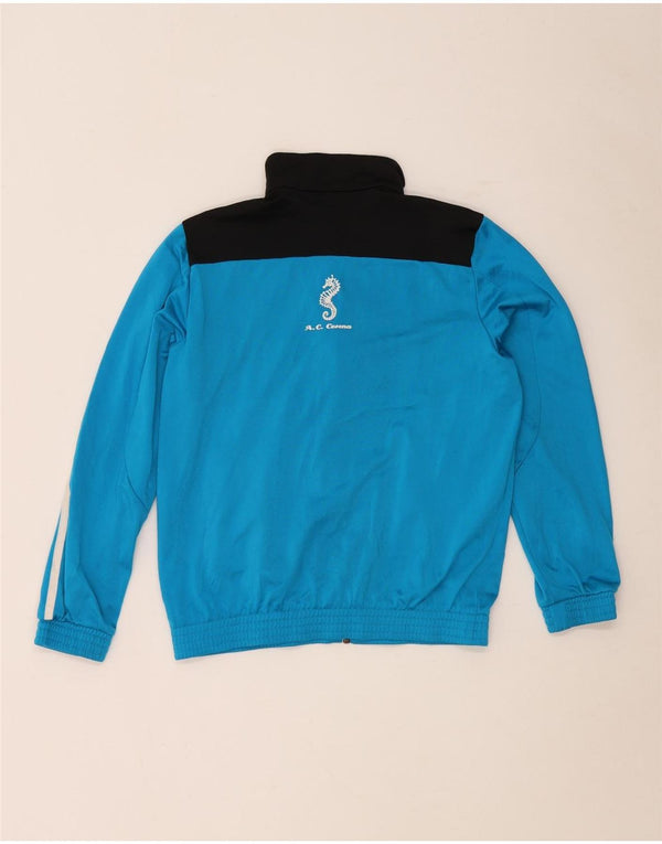 Adidas Boys A.C. Cesena Tracksuit Top Jacket 11-12 Years Blue Colourblock