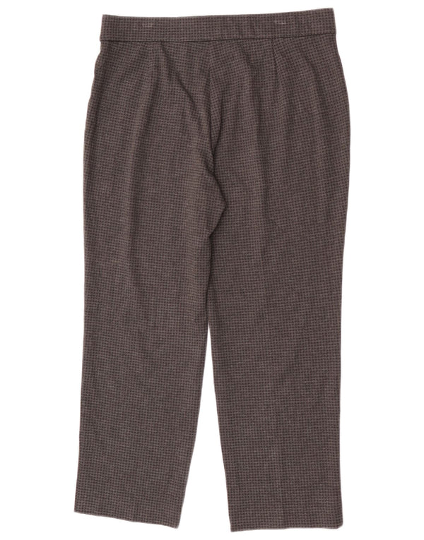 Calça casual feminina de cintura alta Marks & Spencer Reino Unido 16 grande W34 L26 cinza