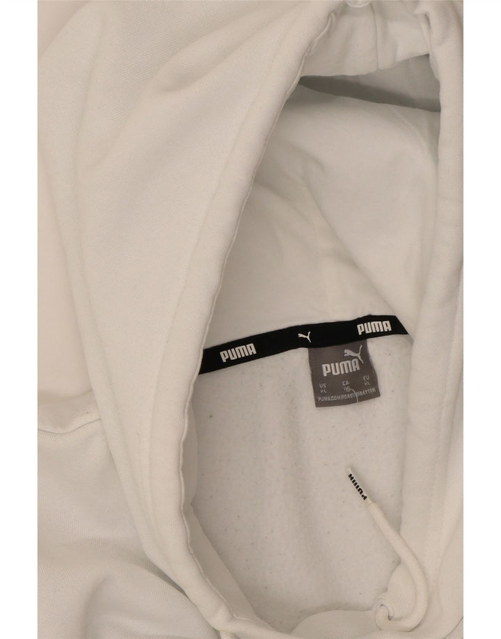 PUMA Womens Graphic Hoodie Jumper UK 18 XL White Vintage Puma and Second-Hand Puma from Messina Hembry 