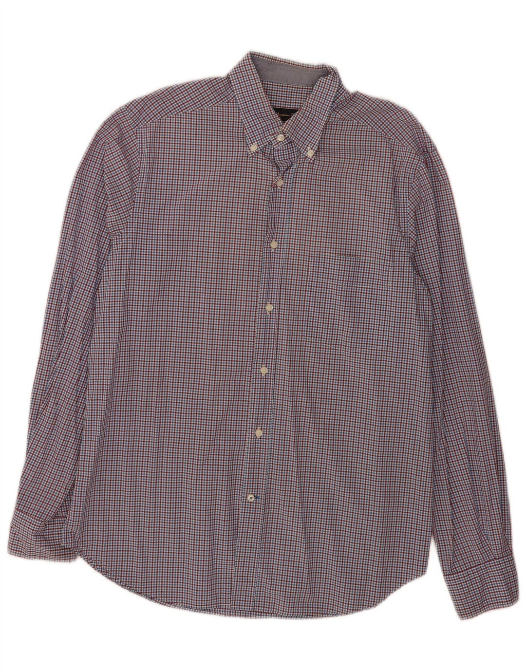 Camisa masculina Massimo Dutti grande xadrez azul