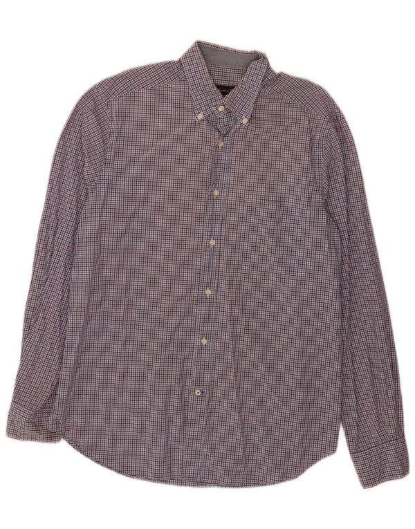 Camisa masculina Massimo Dutti grande xadrez azul