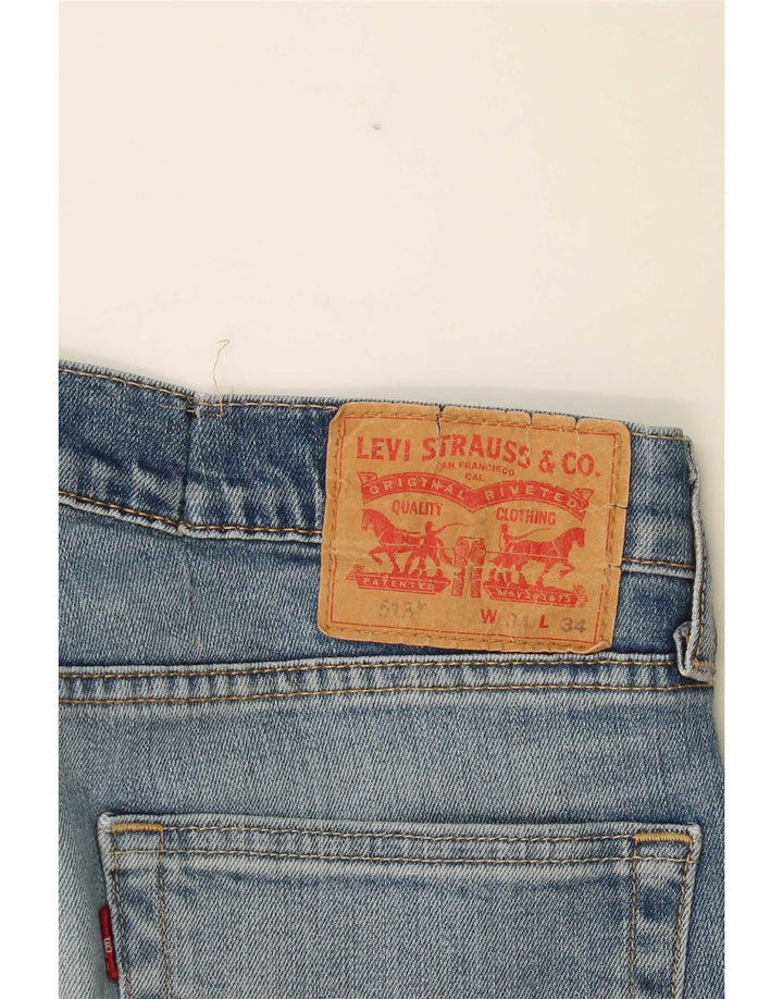Jeans Levis 513 Slim Straight Masculino W34 L30 Azul